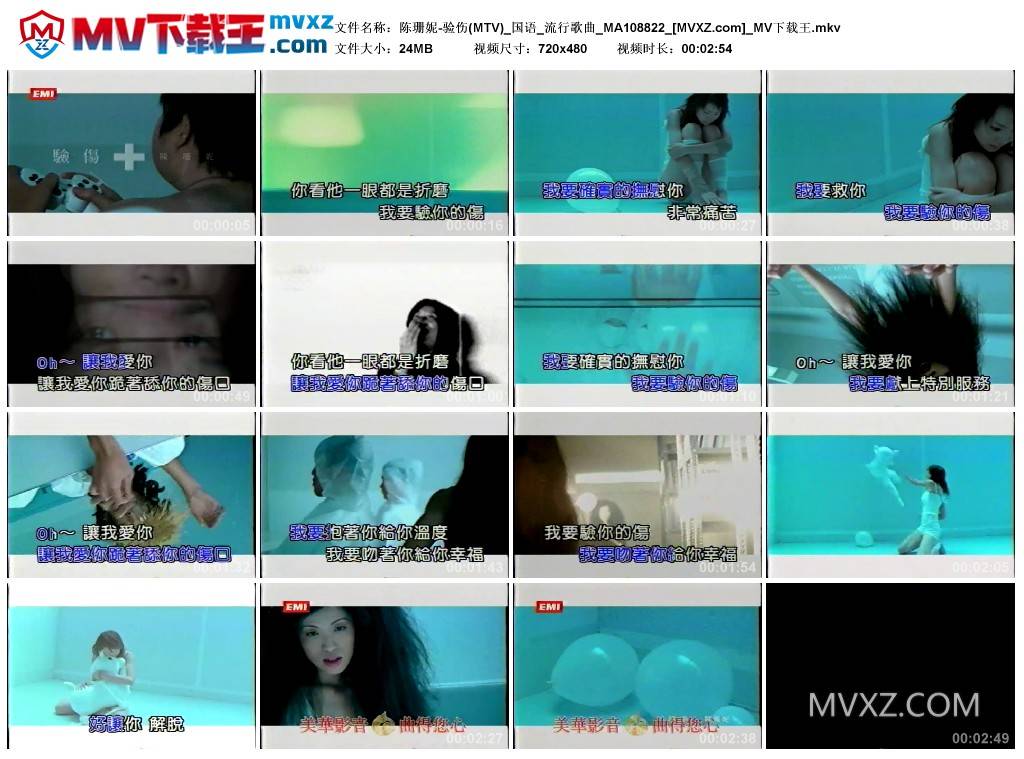 陈珊妮-验伤(MTV)_国语_流行歌曲_MA108822